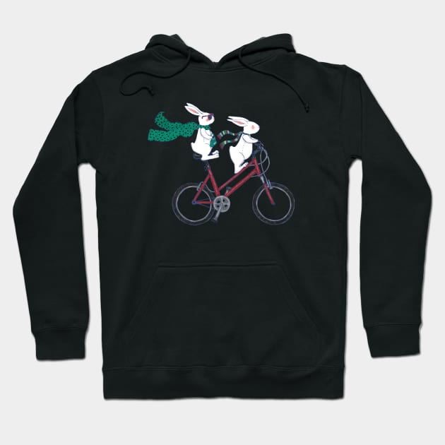 biking bunnies Hoodie by vian